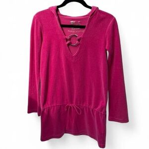 Y2K Terrycloth Hooded Mini Dress